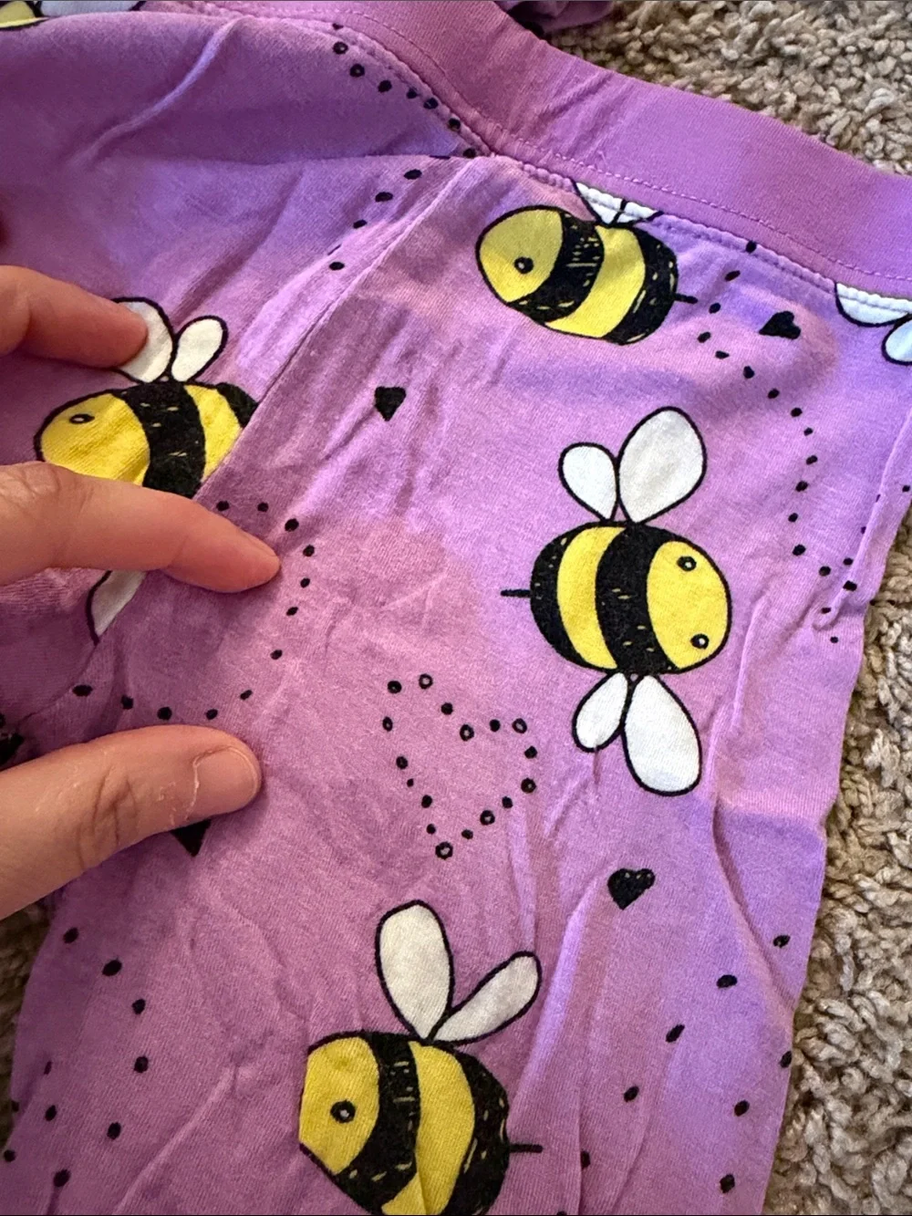 Little Sleepies Purple Bee Print Pajama Set